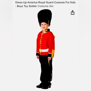 ‘Dress-Up-America’ Royal Guard/Toy Soldier Costume For Boys Set Size XL (16-18)